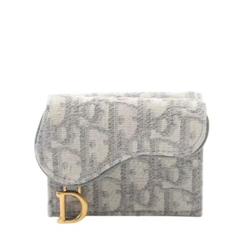 dior romantique gray oblique jacquard compact wallet|Dior Dior Compact Wallet Oblique Jacquard Gray. .